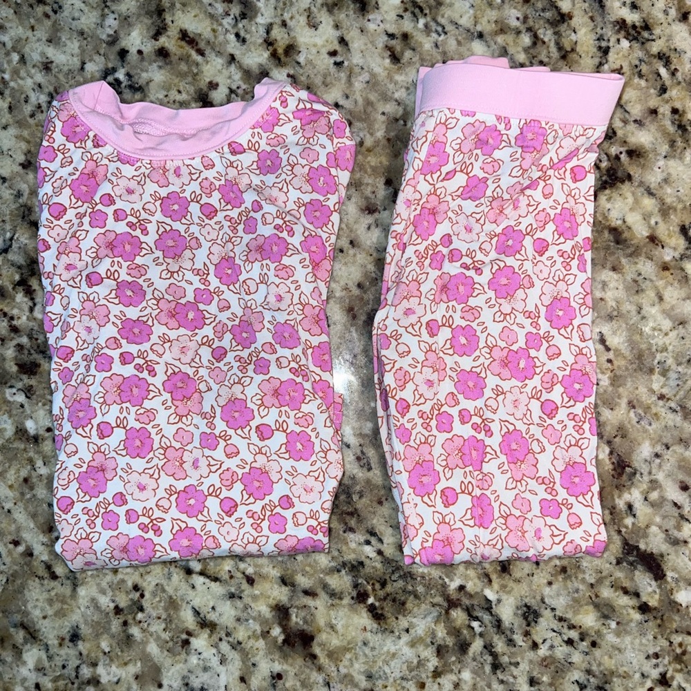 Poppy Kids Co Pink Floral Bamboo Pajama Set